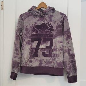 Purple Tie Dye Roots Hoodie size Medium